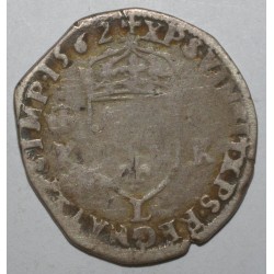 Dup 1064 - CHARLES IX - 1/2 TESTON 1562 L  - AU 2 K COURONNÉS