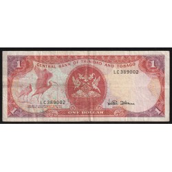 TRINIDAD UND TOBAGO - PICK 36 D - 1 DOLLAR - UNDATIERT (1985) - SIGN 7