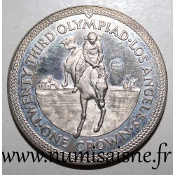 INSEL MAN - KM 120a - 1 CROWN 1984 - REITEN