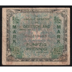 GERMANY - PICK 191 a - 1/2 MARK 1944