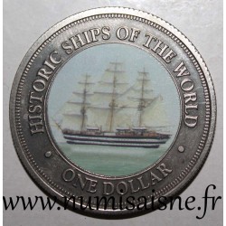 ILES COOK - KM 746 - 1 DOLLAR 2003 - Bateau historique - Espusi