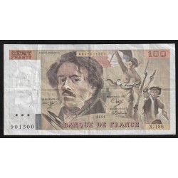 Frankreich - FAY 69 BIS/3 b2 - 100 FRANCS DELACROIX - 1991 - TYPE 1978 - SCOTCH