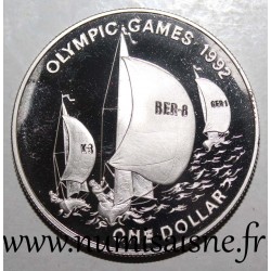 BERMUDA - KM 85 - 1 DOLLAR 1992 - Olympische Spiele in Barcelona - Segelboote