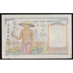 INDOCHINA - PICK 143 - 1 PIASTRE - ND (1947-51)