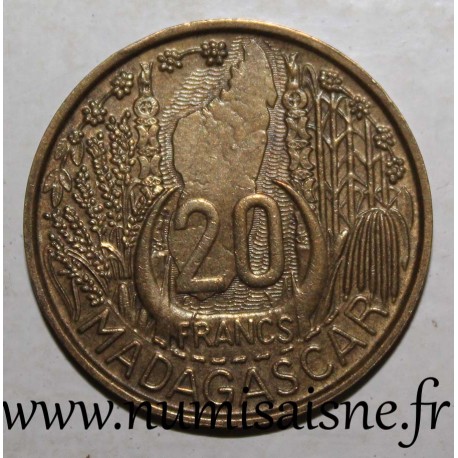 MADAGASKAR - KM 7 - 20 FRANCS 1953