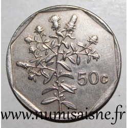 MALTE - KM 98 - 50 CENTS 1992 - Tulliera