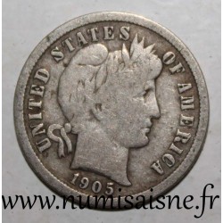 VEREINIGTE STAATEN - KM 113 - 1 DIME 1905 S - San Francisco - Barber