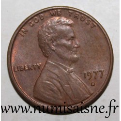 UNITED STATES - KM 201 - 1 CENT 1977 D - Denver - LINCOLN SMALL CENT - MEMORIAL