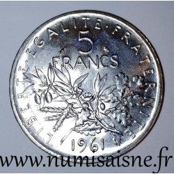 FRANKREICH - KM 926 - 5 FRANCS 1961 - TYP SÄMANN