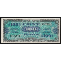 FAY VF 20/1 - 100 FRANCS DRAPEAU - TYPE 1944 - SANS SÉRIE