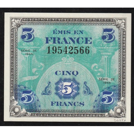 FRANKREICH - 5 FRANCS DRAPEAU - JUIN 1944 - PICK 115