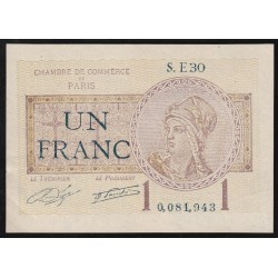 75 - PARIS - 1 FRANC - 10/03/1920 - CHAMBER OF COMMERCE