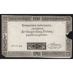 ASSIGNAT DE 25 LIVRES - 06/06/1793 - DOMAINES NATIONAUX - SERIE 354