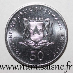 SOMALIE - KM 111 - 50 SHILLINGS 2002 - Singe mandrill