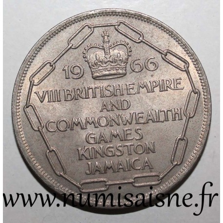 JAMAÏQUE - KM 40 - 5 SHILLINGS 1966 - Jeux du Commonwealth à Kingston