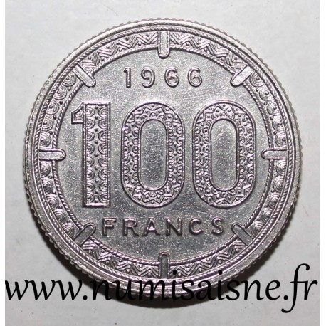 ÄQUATORIAFRIKA - KM 5 - 100 FRANCS 1966 - Riesen Elenantilope