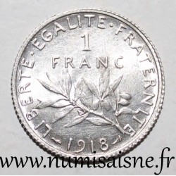 FRANCE - KM 844 - 1 FRANC 1918 - TYPE SOWER