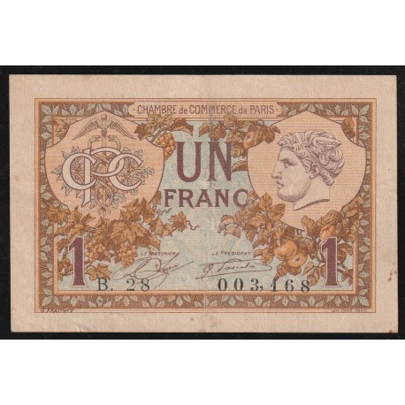 75 - PARIS - CHAMBRE DE COMMERCE - 1 FRANC 1920