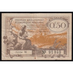 59/62 - NORD PAS DE CALAIS - CHAMBRE DE COMMERCE - 50 CENTIMES - 31/12/1925