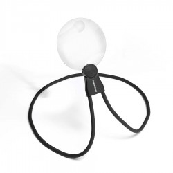 HANDSFREE hanging magnifier with 2x and 4x magnification