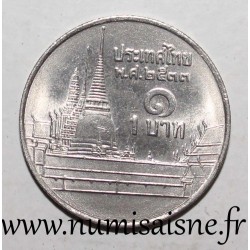 THAILAND - Y 183 - 1 BAHT 1990 - BE 2553 - The temple of Wat Phra Kaeo