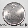 TURKEÏ - KM 1105 - 50 BIN LIRA 2003