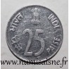 INDIA - KM 54 - 25 PAISE 1988 - Bombay - Rhinocéros