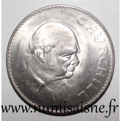 ROYAUME UNI - KM 910 - 1 CROWN 1965 - Décès de Sir Winston Churchill