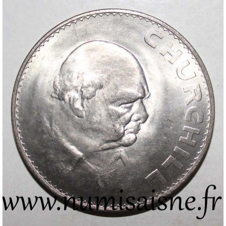 ROYAUME UNI - KM 910 - 1 CROWN 1965 - Décès de Sir Winston Churchill