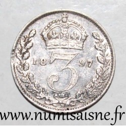 GREAT BRITAIN - KM 777 - 3 PENCE 1897 - Victoria