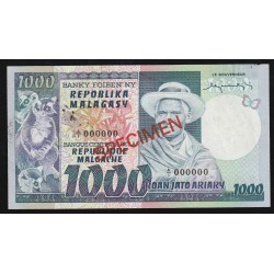 MADAGASKAR - PICK 65 b - 1000 FRANCS / 200 ARIARY - EXEMPLAR - UNDATIERT