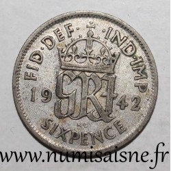 GREAT BRITAIN - KM 852 - 6 PENCE 1942 - GEORGE VI