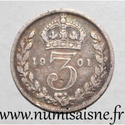 GROSSBRITANNIEN - KM 777 - 3 PENCE 1901 - GEORGE V