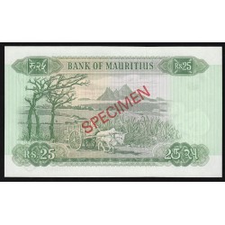 MAURITIUS - 25 RUPEES - SPECIMEN