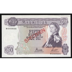 MAURITIUS - 50 RUPEES - SPECIMEN