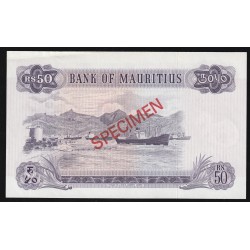 ILE MAURICE - 50 RUPEES - SPECIMEN