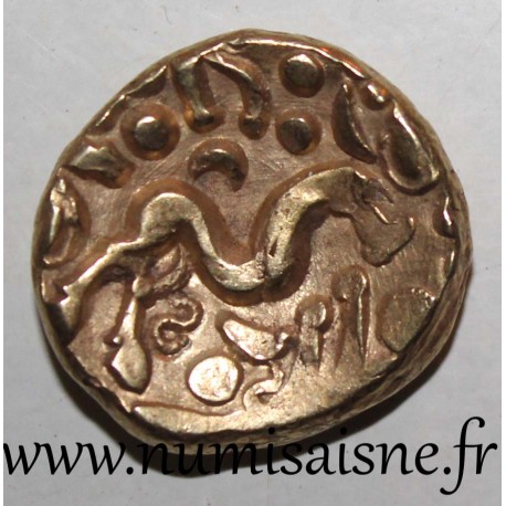 AMBIANI - AREA OF AMIENS - GOLD STATER UNIFACE - DISJOINTED HORSE - Short planchet