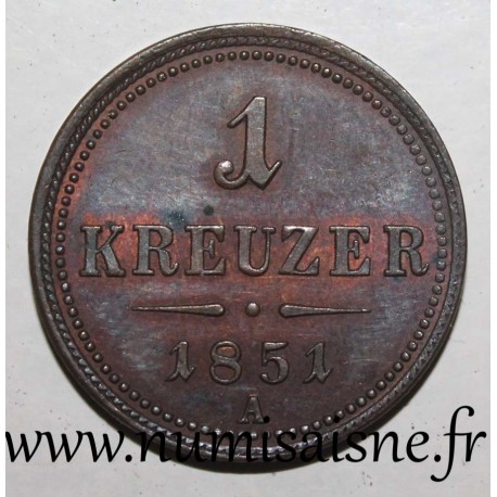 AUTRICHE - KM 2185 - 1 KREUZER 1851 A