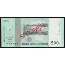 CONGO - 500 FRANCS - SPECIMEN - 30/06/2010