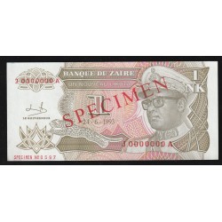 ZAIRE - PICK 47 s - 1 NOUVEAU LIKUTA - SPECIMEN - 24/06/1993