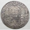 1643 - 1715 - LOUIS XIV - 1/2 ECU 1651 H LA ROCHELLE A LA MECHE LONGUE - TTB