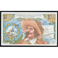 KOMITAT 24 - BERGERAC - ERSTATTUNGSFÄHIGER GUTSCHEIN IM WERT VON 10 ECU / 70 FRANCS - 1995 - CYRANO DE BERGERAC - EDMOND ROSTAND