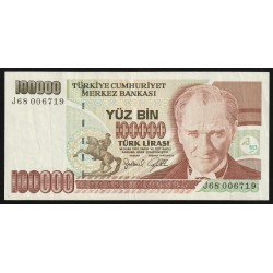 TURQUIE - PICK 206 - 100 000 LIRA - NON DATE (1997)