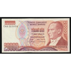 Türkei - PICK 201 - 20 000 LIRA - 1970 (1988)