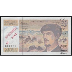 FAY 66 - 20 FRANCS DEBUSSY - 1980 - SPECIMEN