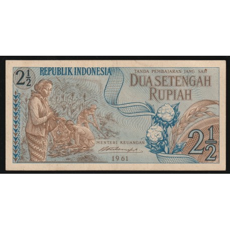 INDONESIE - PICK 79 - 2 1/2 RUPIAH - 1961