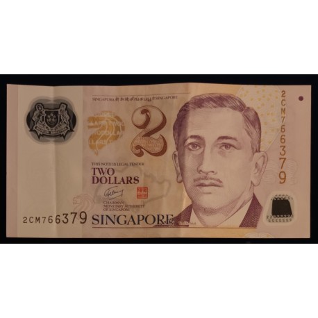 SINGAPOUR - PICK 46 a - 2 DOLLARS - 2005 - POLYMERE