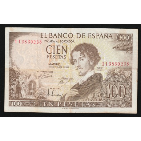 SPANIEN - PICK 150 - 100 PESETAS - 19/11/1965