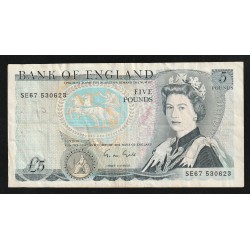 GREAT BRITAIN - PICK 378 f - 5 POUNDS - NOT DATED (1988-91)