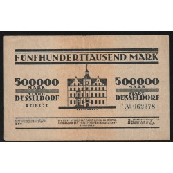 GERMANY - NOTGELD - DÜSSELDORF Stadt - 500.00 MARK - 15/08/1923